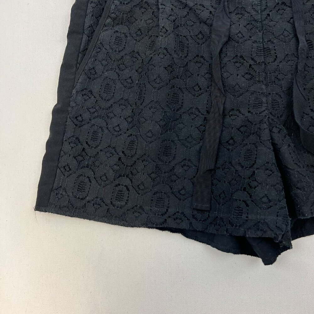 Ann Taylor Loft Women’s Drawstring Lace Shorts Black Size 8 Petite Pockets - Picture 4 of 9